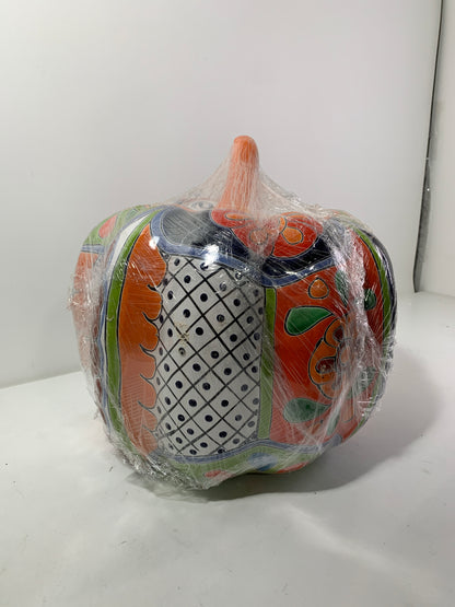 13" TALAVERA STYLE Ceramic PUMPKIN