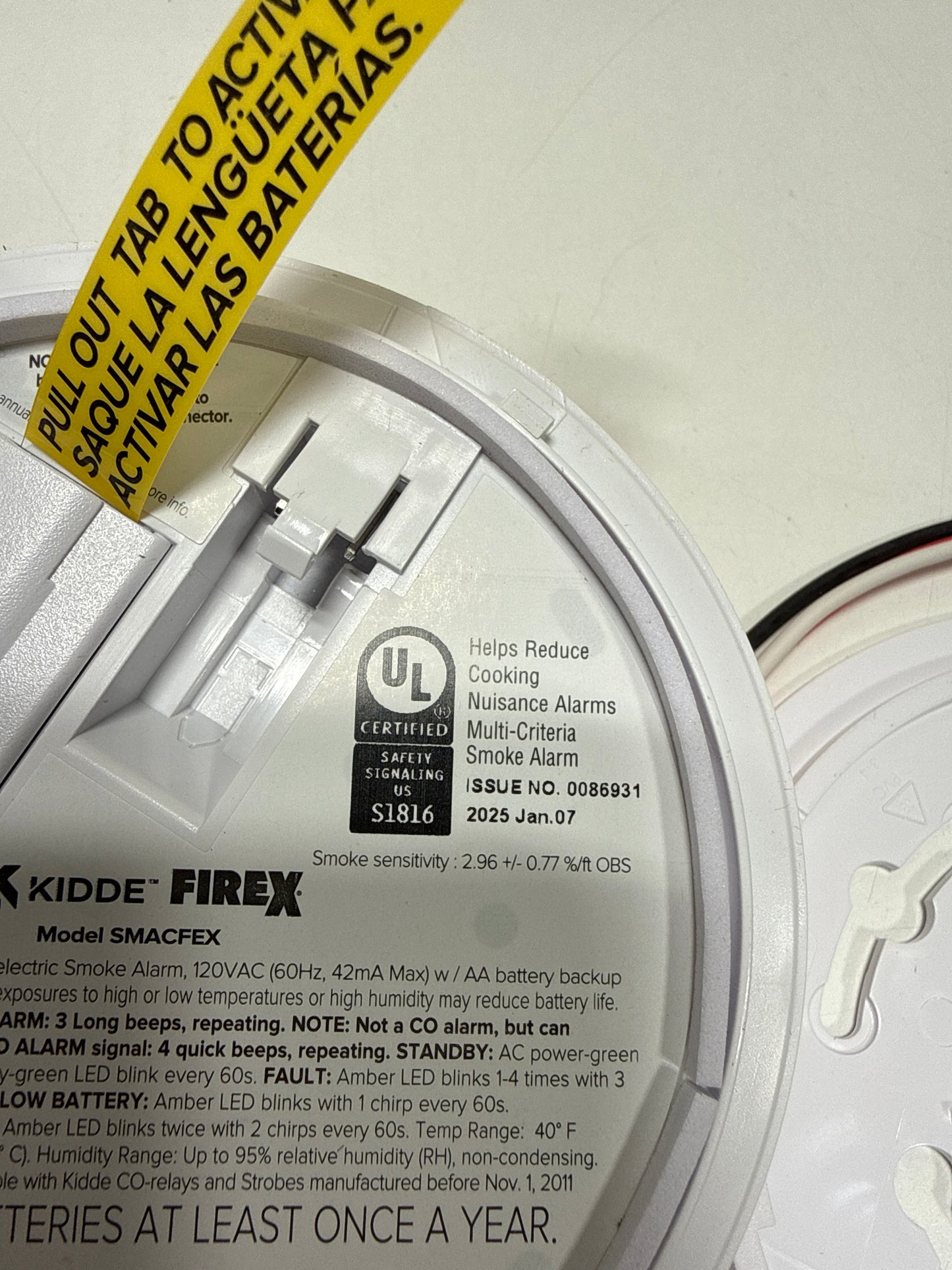 Kidde 21033081 Firex Hard-Wired Firex Smoke Alarm with AA Backup Battery White