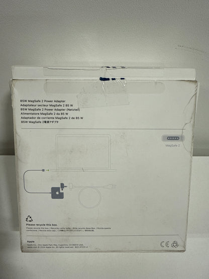 Apple - 85W MagSafe 2 Power Adapter with Magnetic DC Connector (for MacBook Pro with Retina Display) - White