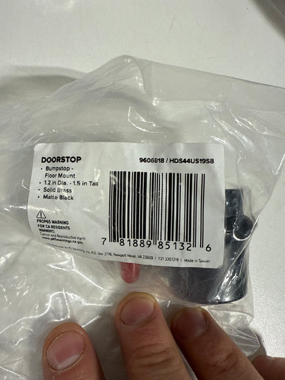 4 x Miseno MDS44SB Solid Brass 1.5" Floor Mounted Door Bumper Matte Black Door Stop