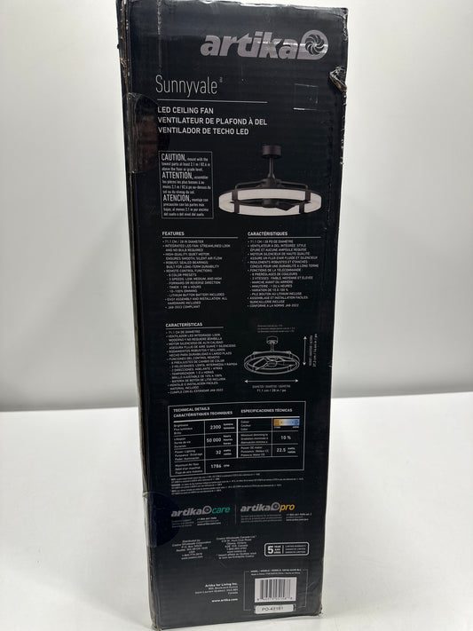 Artika Sunnyvale 28” Fandelier with Remote, Black