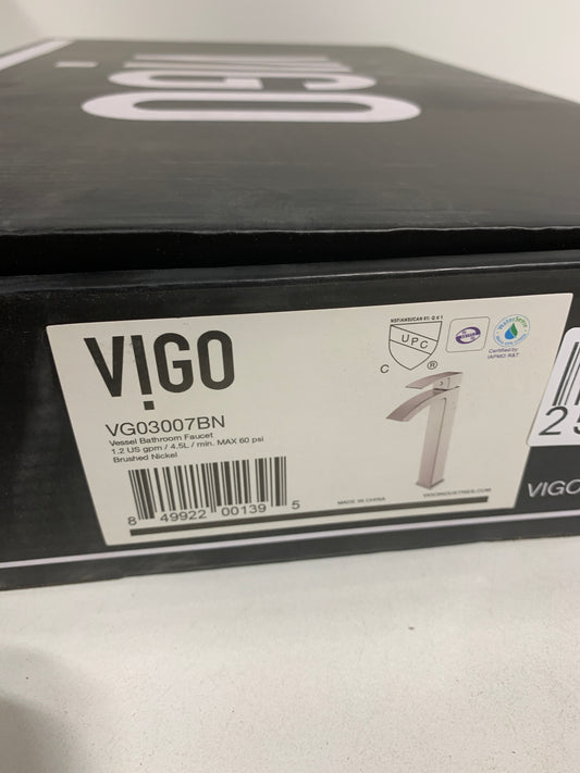 Vigo Duris Single Handle Single-Hole Bathroom Vessel Faucet in Brushed Nickel