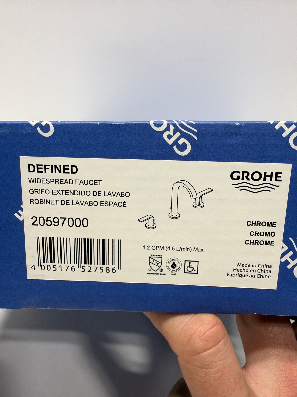 Used Grohe 20 597 Defined 1.2 GPM Widespread Bathroom Faucet