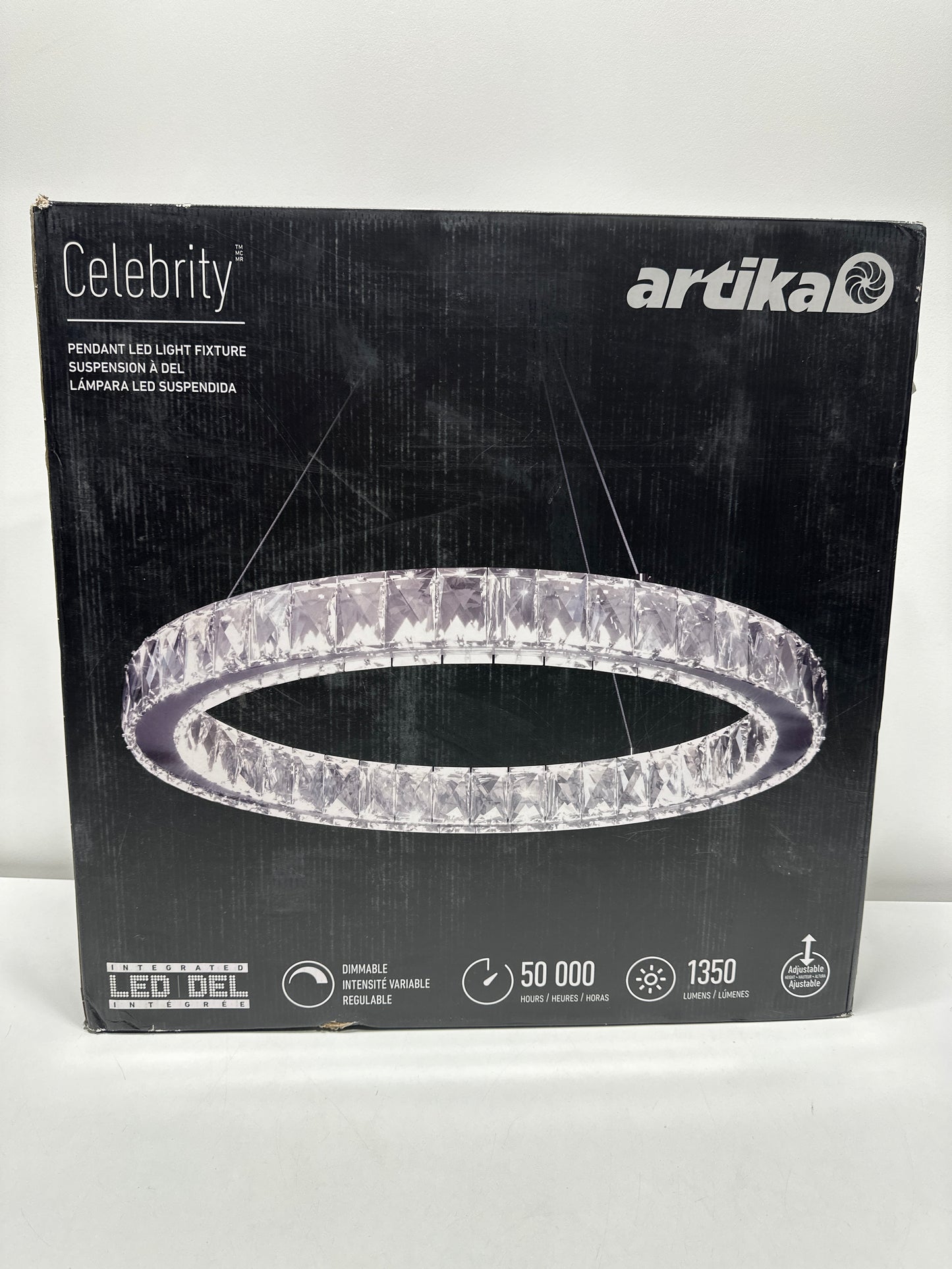 artika Celebrity 20W LED Glam Chandelier Chrome Base with Glass Crystal Diffusers - Ideal for Dining Room Kitchen Light