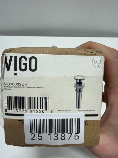 VIGO 1-3/4 in. Bathroom Sink Pop-up Drain with Overflow in Chrome - VG16002CH