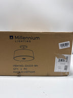 Millennium Lighting 214103 Laphia 3 Light 16 Wide Semi-Flush Ceiling Fixture - Nickel