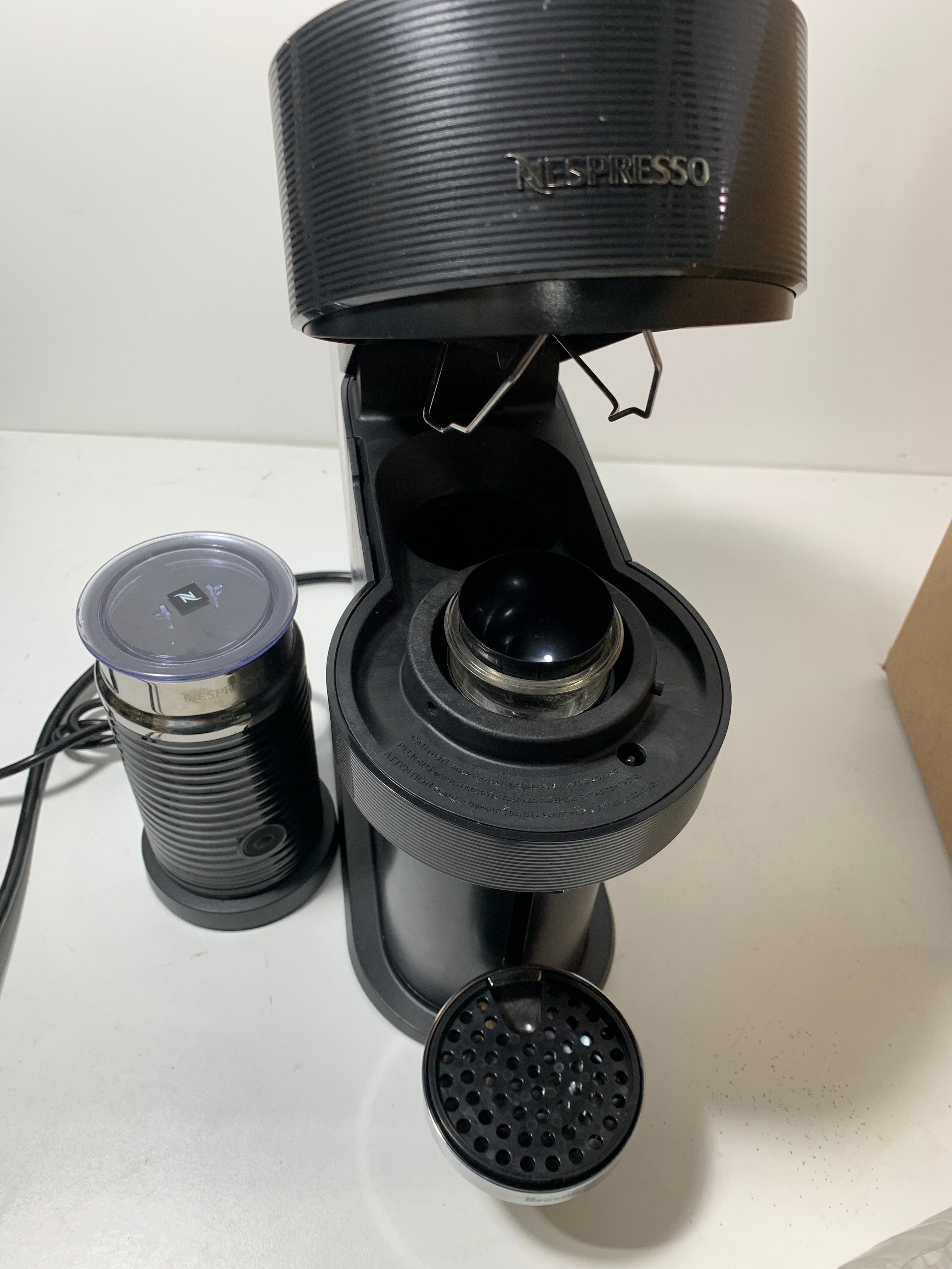 Used Nespresso Vertuo Next Premium Coffee and Espresso Machine by Breville with Aeroccino Milk Frother Classic Black
