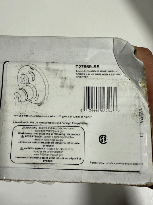 Delta Trinsic:T27859 Contemporary Two Handle Monitor 17 Series Valve Trim