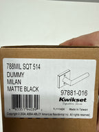Milan Matte Black Square Half Dummy Reversible Door Lever - *Tools Hardware & Misc