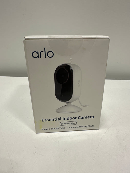 Arlo - Essential 1-Camera Indoor Wired HD Security Camera (2nd Generation) with Automated Privacy Shield - White