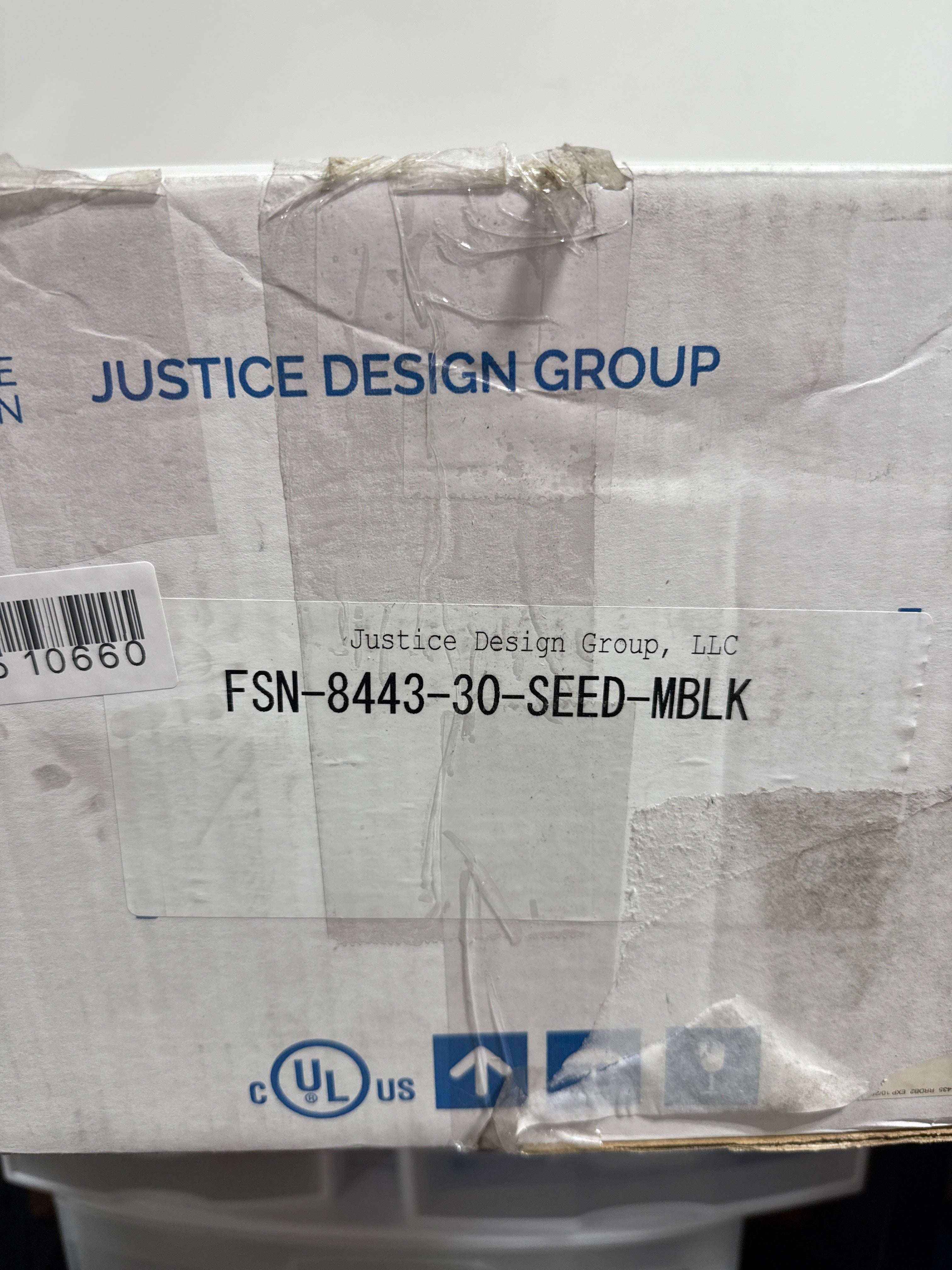 Justice Design Group FSN-8443-30-SEED-MBLK Fusion Bath Bar Matte Black - *Lighting & Electrical