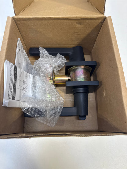 See Desc Emtek Helios Right Handed Single Cylinder Keyed Entry Door Lever Set with Square Rose