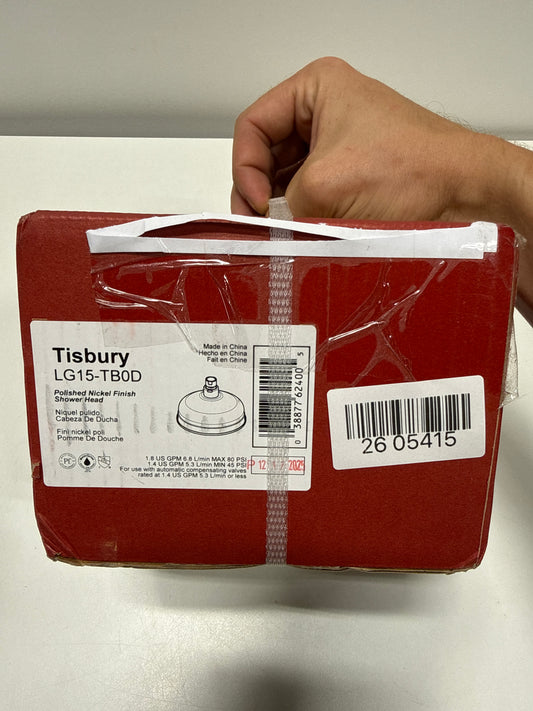 Pfister LG15-TB0D Tisbury Single Function Raincan Showerhead in Polished Nickel