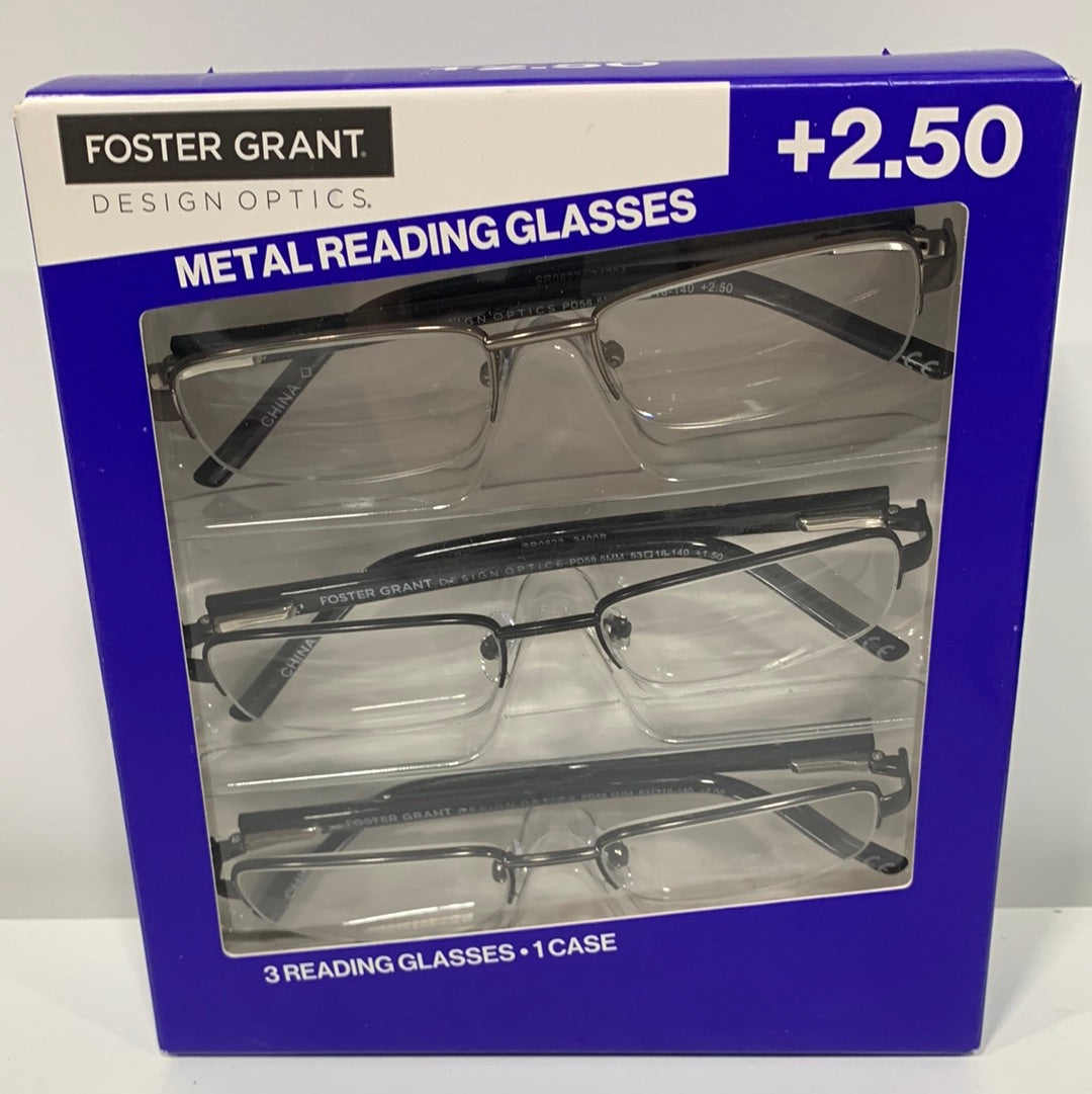 Design Optics by Foster Grant Plastic Reading Glasses