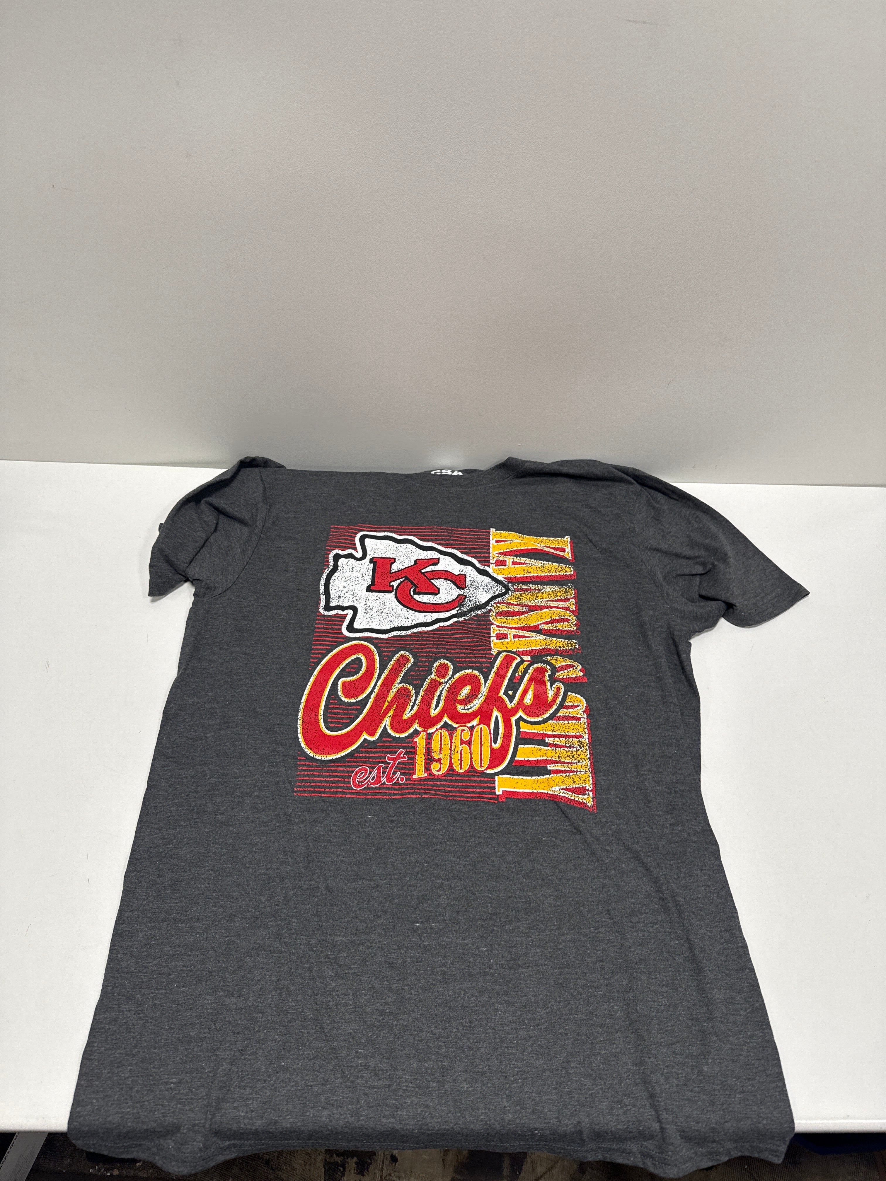NFL Kansas City Chiefs Men's Gray Short Sleeve T-Shirt