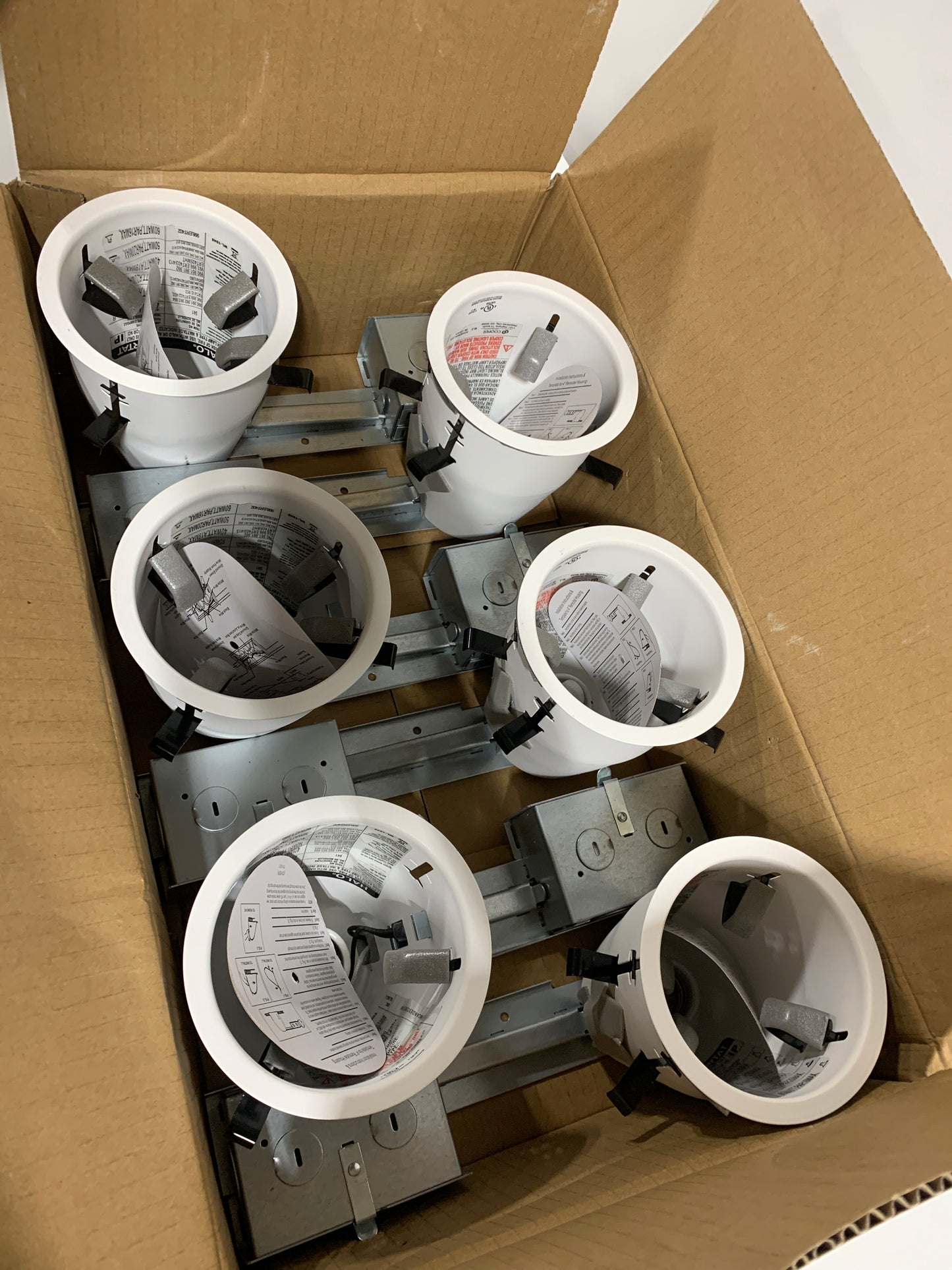 H99 4 in. Steel Recessed Lighting Housing for Remodel Ceiling, No Insulation Contact, Air-Tite (6-Pack)