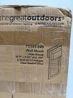 The Great Outdoors 72383-246 Westgate 2 Light 20" Tall Dark Sky Outdoor Wall Sconce with Seedy Glass Shade Alder Bronze Outdoor Lighting Wall Sconces