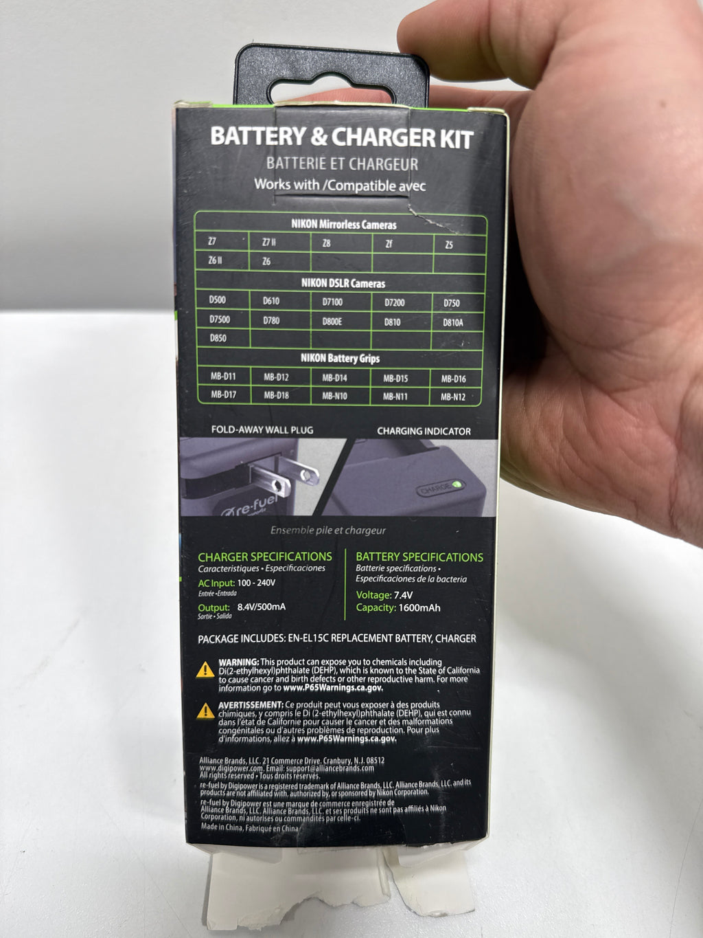 3 x Digipower - Digital Camera Battery & Charger Kit, Replacement for Nikon EN-EL15