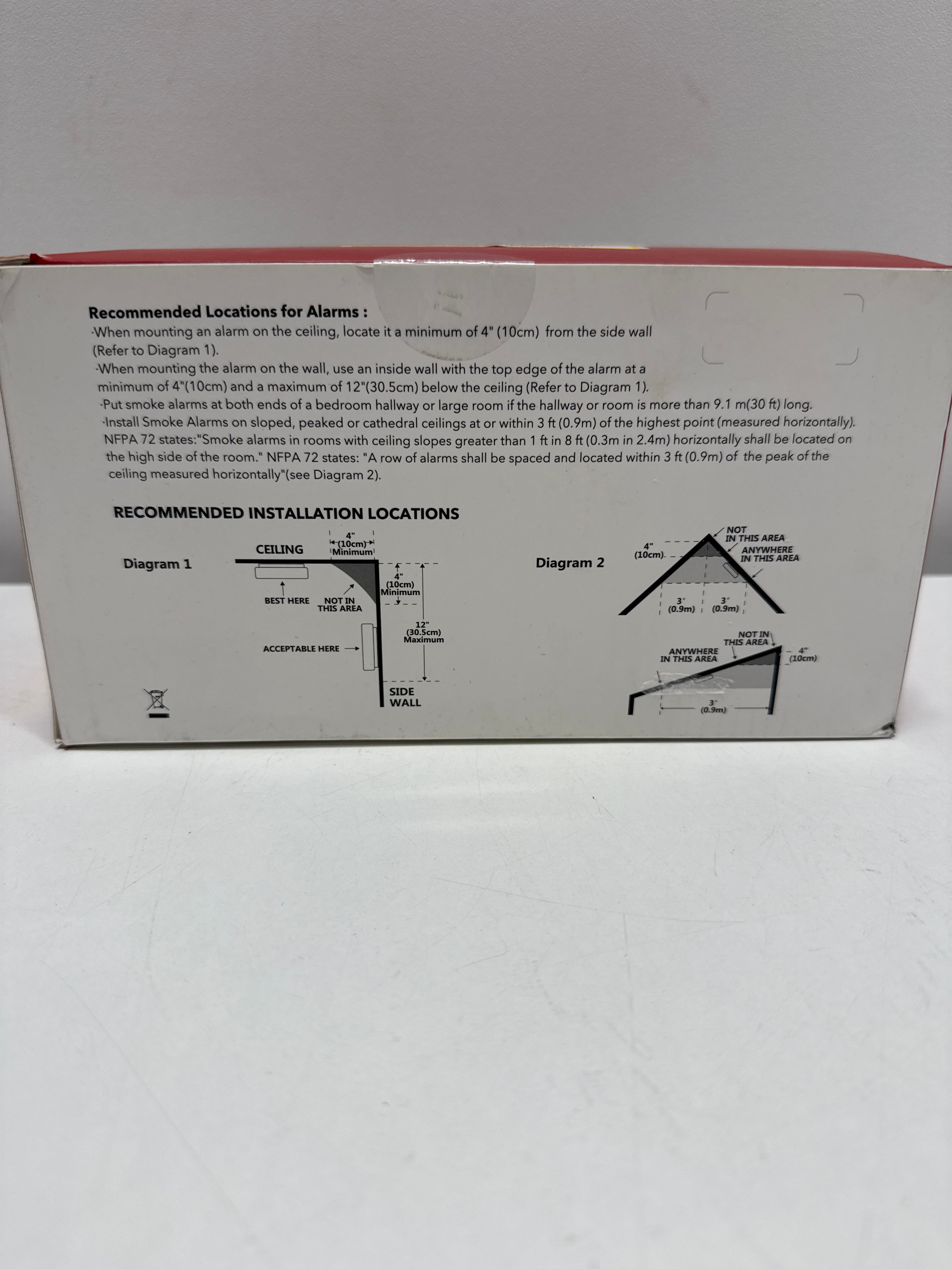 Photoelectric Smoke Detector with 9V Replaceable Battery, 10 Year Product Life , ETL-9th Listed IL09SM, 6-Packs