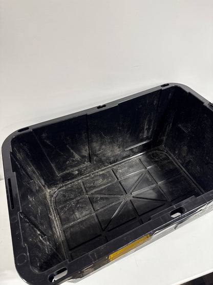 2 Used Greenmade 27 Gallon Utility Totes -1 Cracked Lid