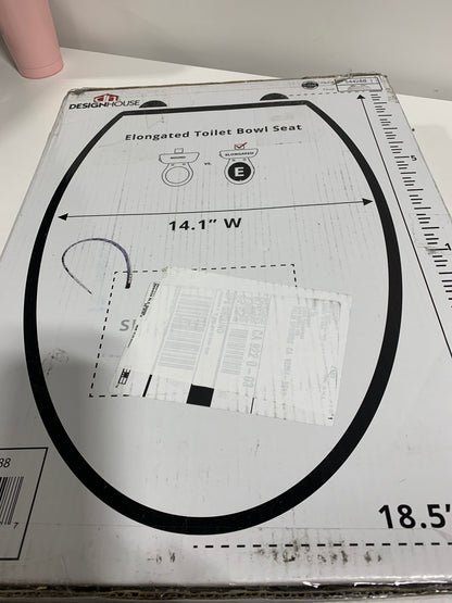 Dalton Elongated Toilet Seat Close Front Toilet Seat in White