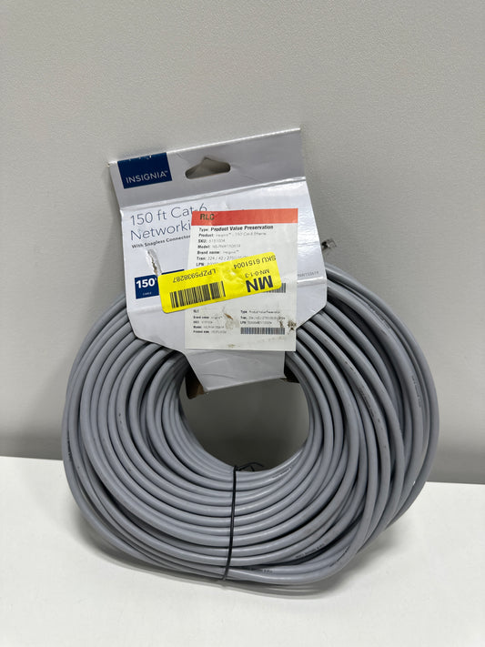 Insignia - 150' Cat-6 Ethernet Cable - Gray
