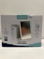 Conair LED Lighted Makeup Mirror with Storage 1X Magnification Hidden Storage Box and Tray Included BETP3ST