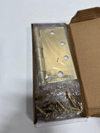 Emtek 9200 Steel Hinges (Pair) - HD - Square Corners - 4 1/2" x 4 1/2" - 920153 - Polished Brass (US3)