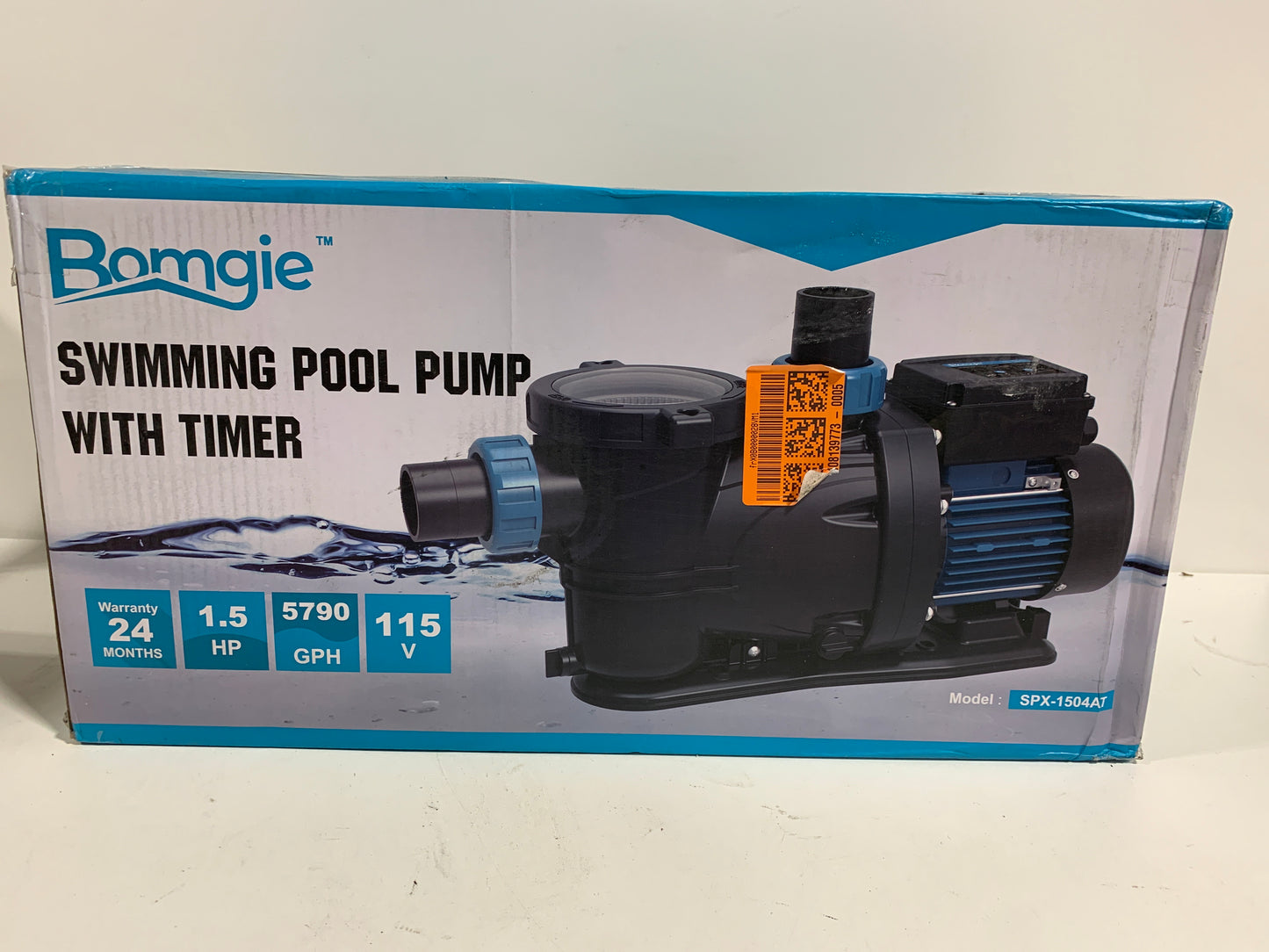 In/Above Ground Pool Pump, High Flow Powerful Self Priming Pool Pump with Timer,1.5 HP 5400GPH 115V -1