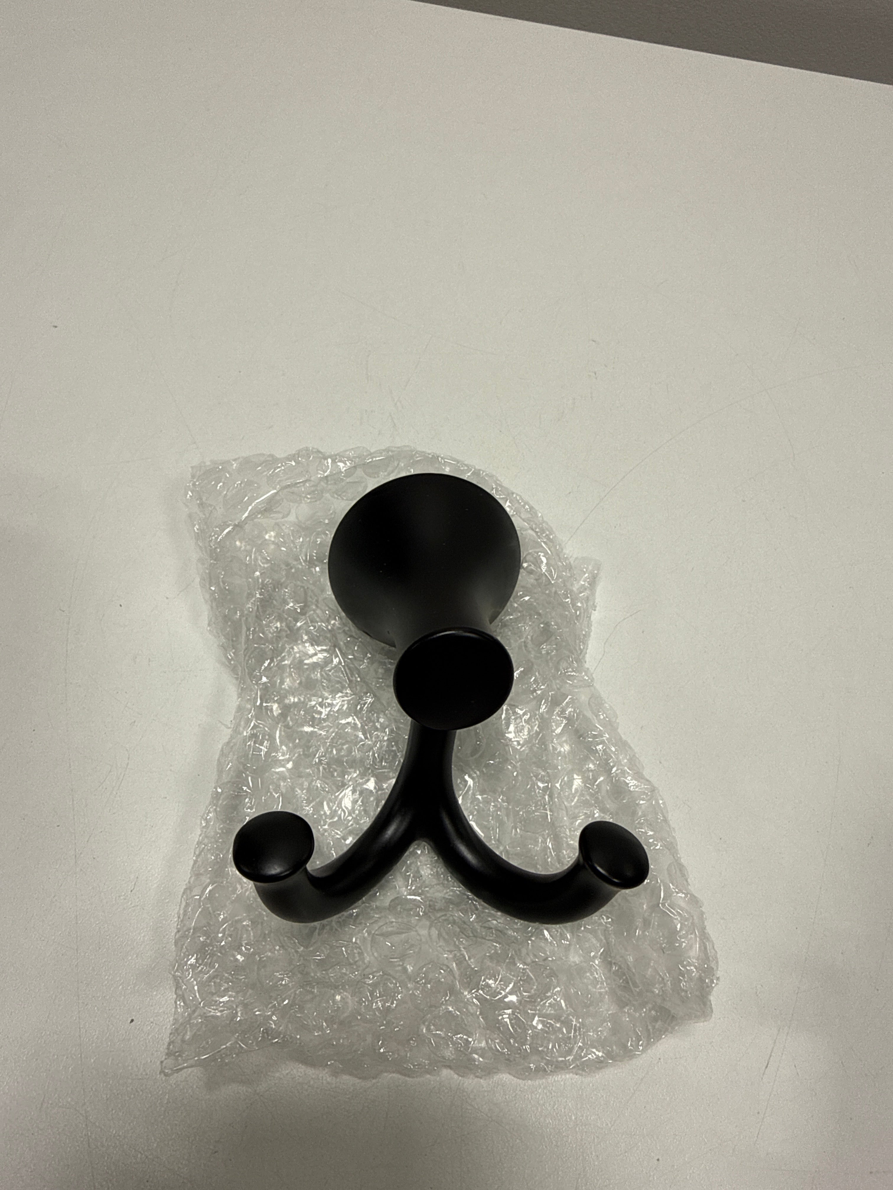Delta Greydon J-Hook Wall Mounted Double Robe/Towel Hook Bath Hardware Accessory in Matte Black