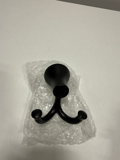 Delta Greydon J-Hook Wall Mounted Double Robe/Towel Hook Bath Hardware Accessory in Matte Black