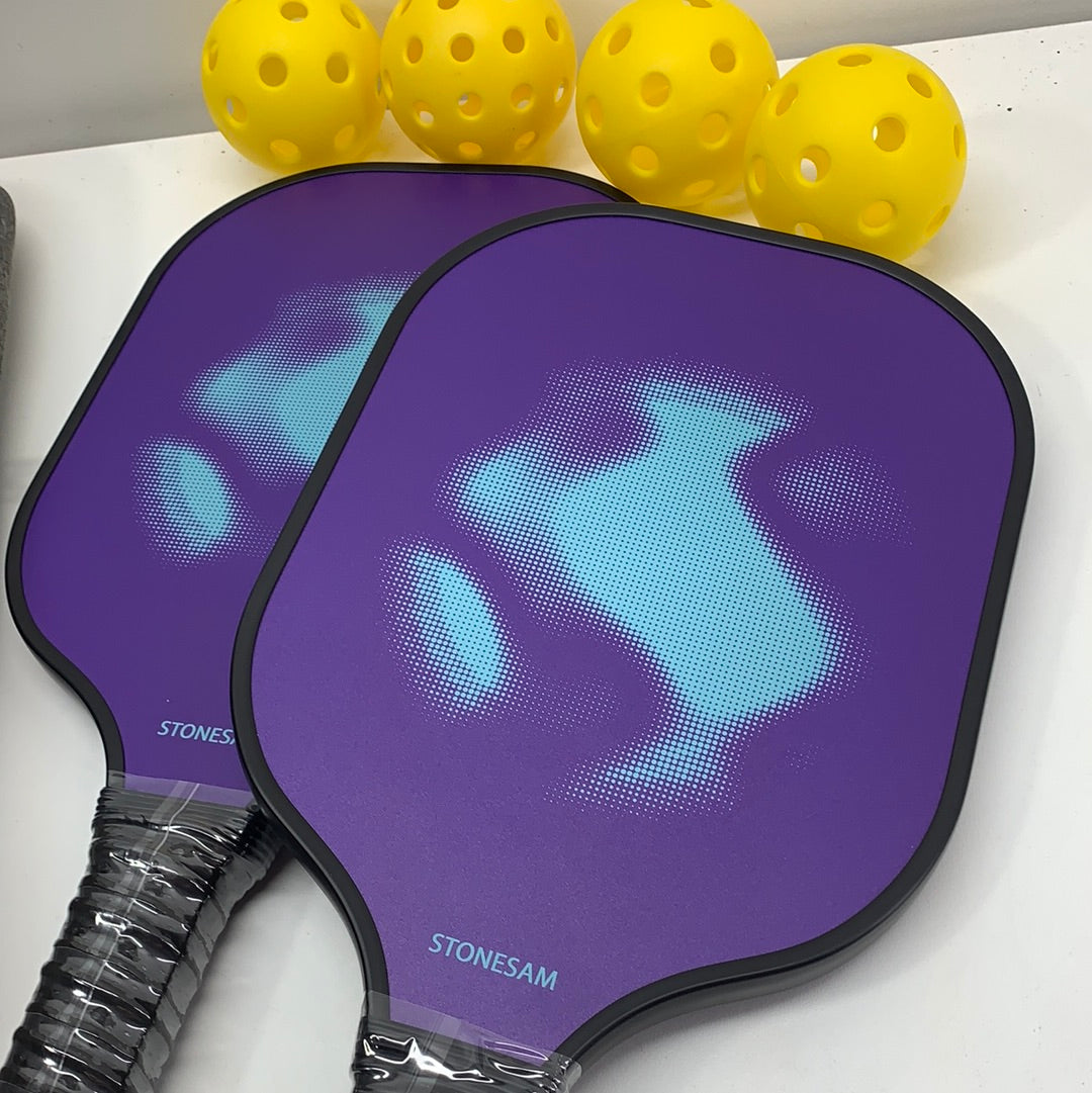 STONESAM Pickleball Paddles Bundle Set of 2 Carton Fiber & Honeycomb Hybrid Control & Power Pickle Ball Racket
