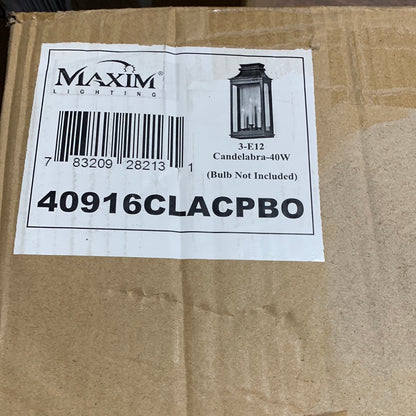 Maxim Savannah 3 Light 22" Tall Outdoor Wall Sconce with Clear Glass Shade