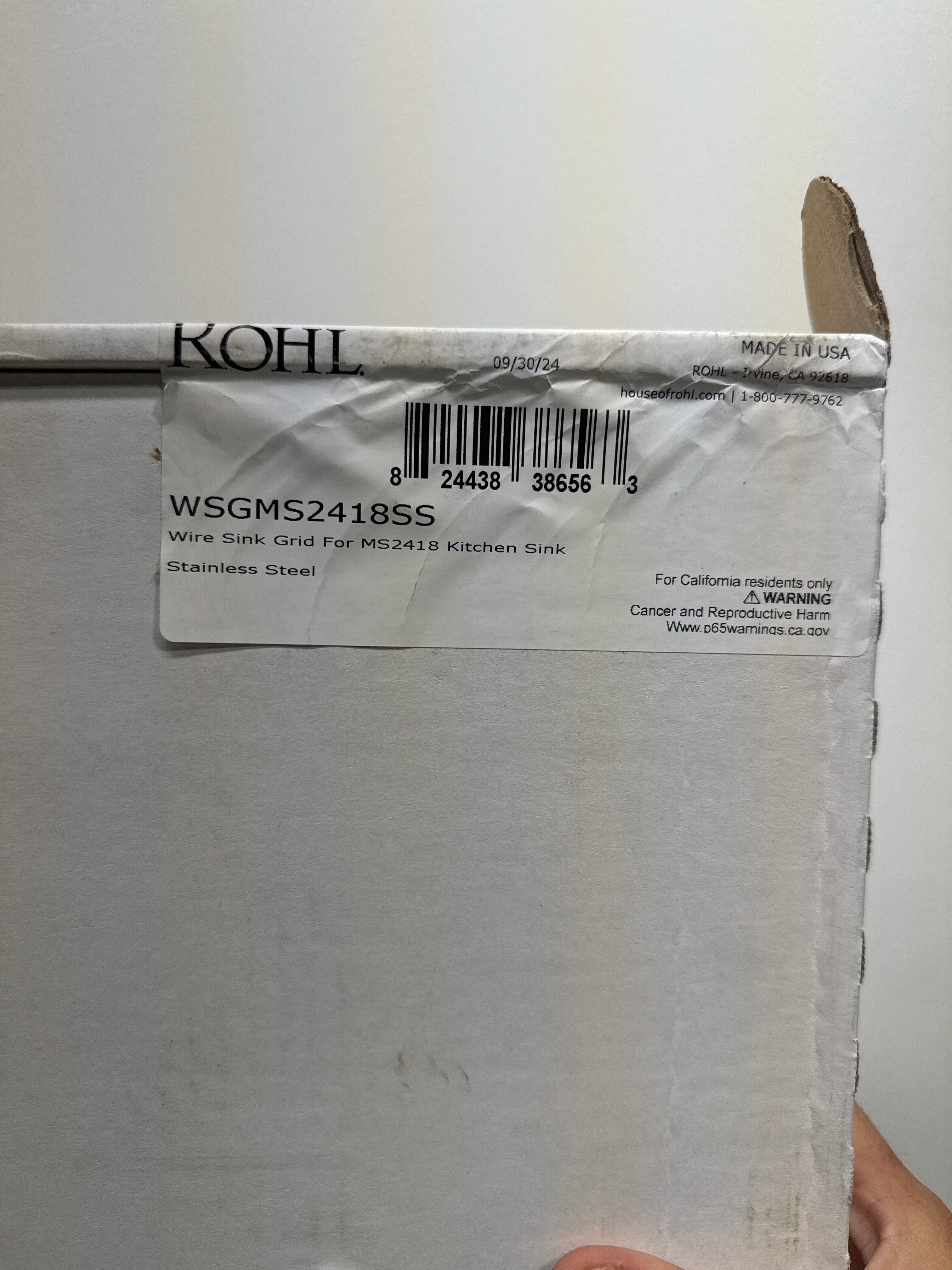 Rohl WSGMS2418SS Kitchen-Sink-Installation-Parts-and-Kits Stainless Steel - *Tools Hardware & Misc