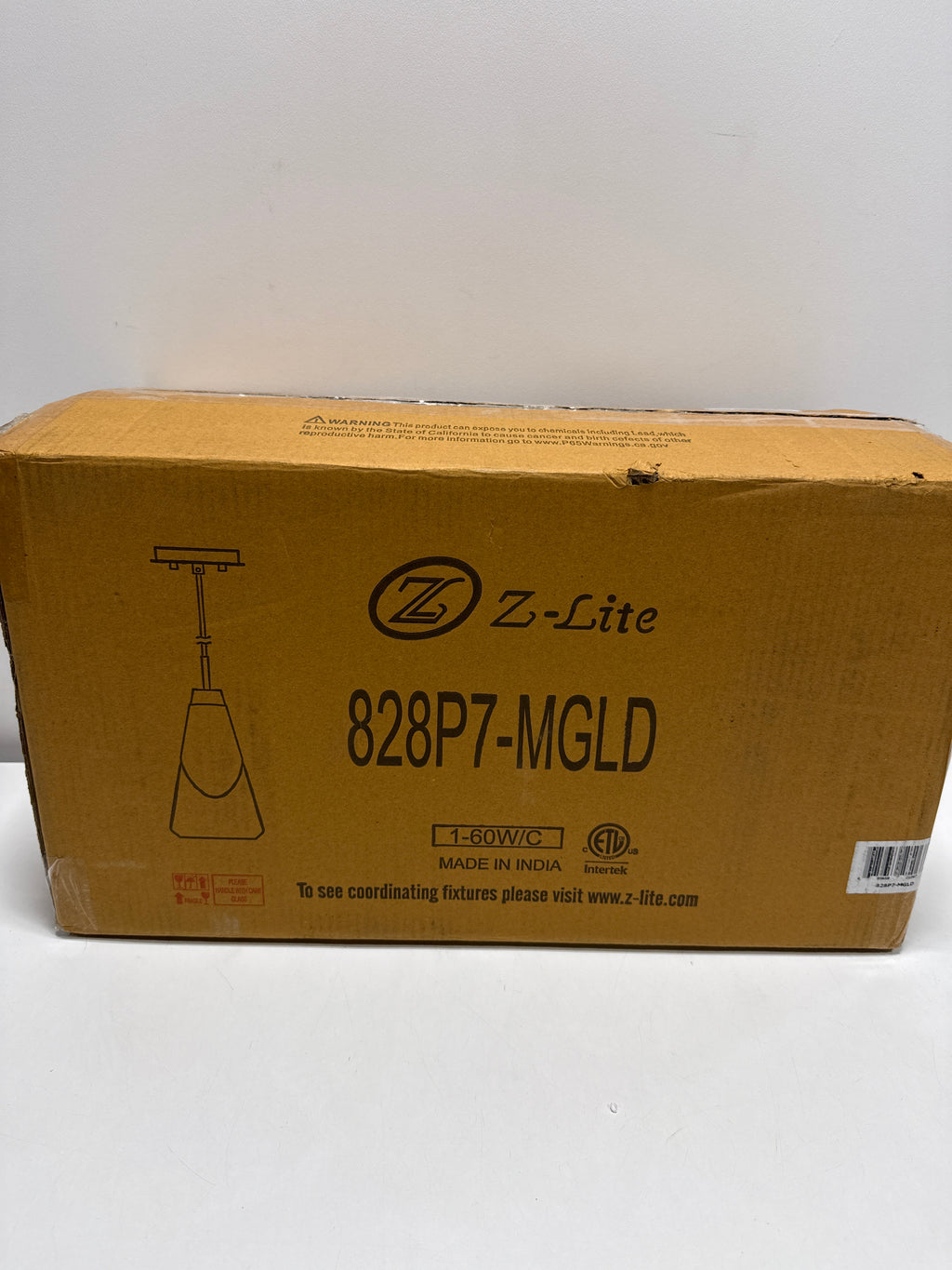 Z-Lite 828P7-MGLD Aimie 1 Light 7 Inch Modern Gold Pendant Ceiling Light