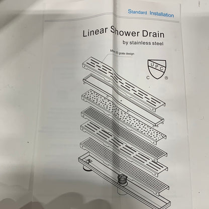 Signature Hardware Cohen 36" Tile Insert Linear Shower Drain - Less Flange