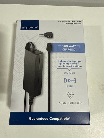 Insignia Universal 180W High-Power Laptop Charger - Black Color