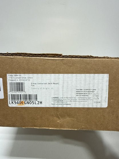 Elkay LK940LGN05L2H 1.5 GPM Wall Mounted Double Lever Handle Utility Faucet with Brass Handles Chrome