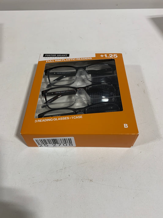 DesginOptics by Foster Grant Classic Reading Glasses +1.25 3 Count
