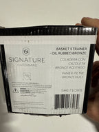 Signature Hardware Oil Rubbed Bronze Kitchen Sink Basket Strainer SH171ORB - *Plumbing