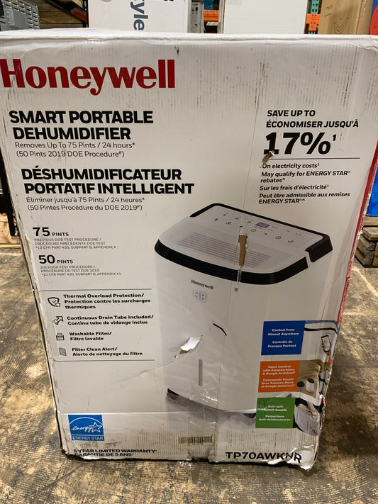 Honeywell 70 Pint Energy Star Dehumidifier up to 4000 Sq. Ft. TP70AWKNR