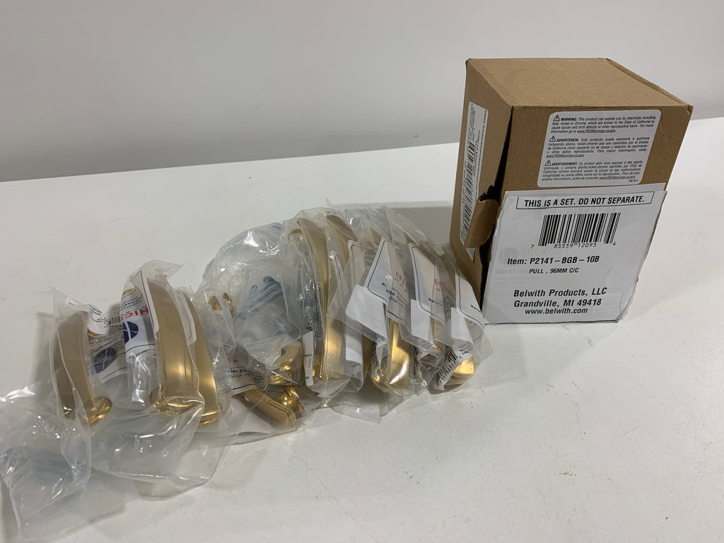 10 American Diner 3-3/4 in. Modern Arch Cabinet Pull Brushed Golden Brass - *Tools Hardware & Misc
