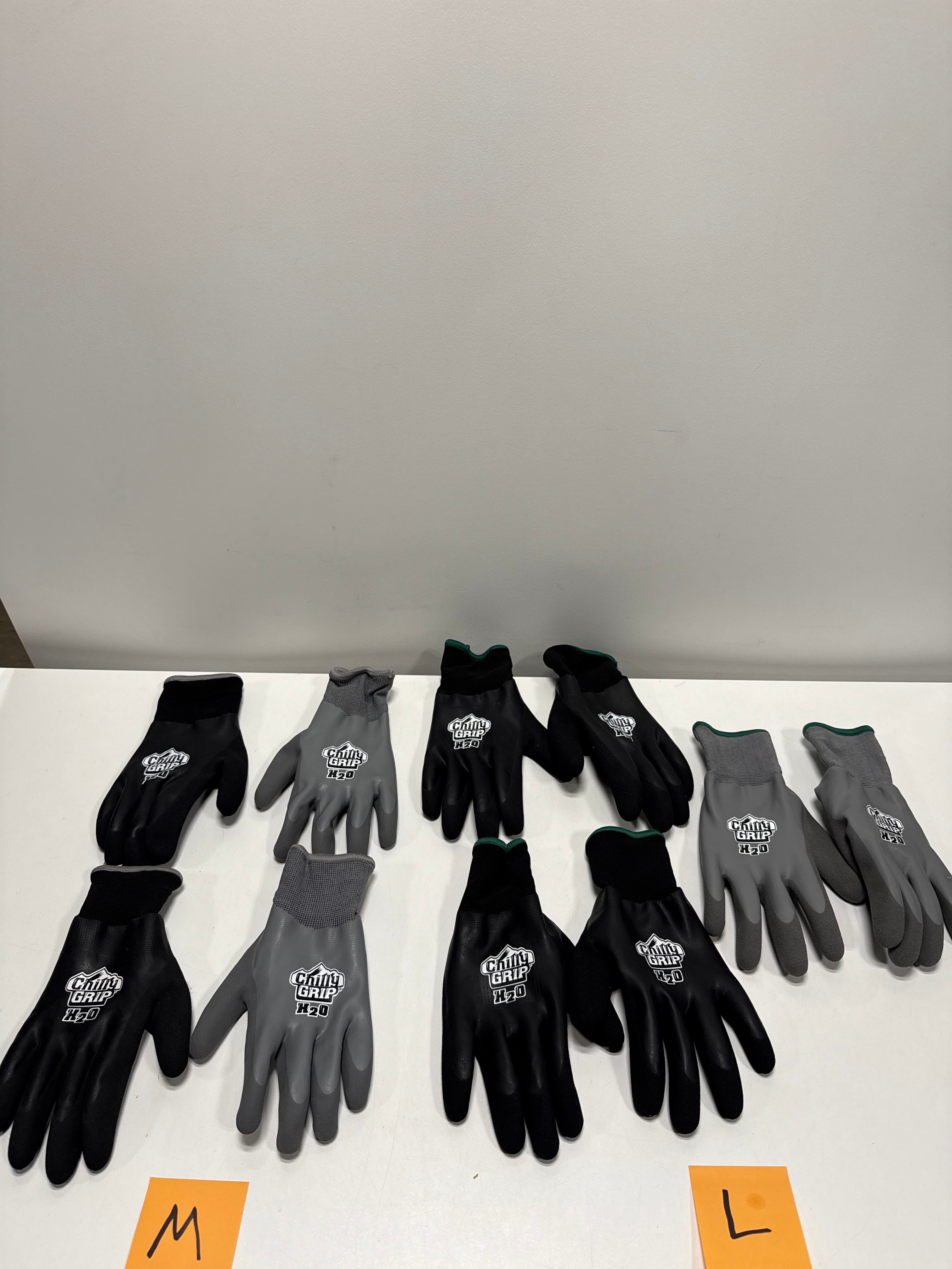 Chilly Grip Winter Work Gloves Mixed Sizes 5 Pairs