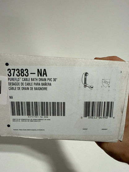 Kohler K-37383 PureFlo 30" Cable Drain Rough in with PVC Tubing Bat