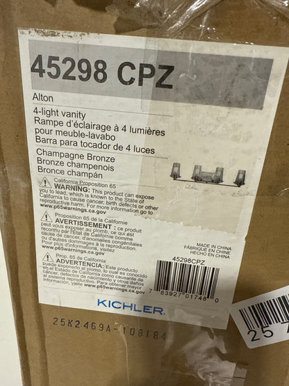 Kichler 45298CPZ Alton 4 Light 33.75 Inch Champagne Bronze Bath Vanity Light Wall Light