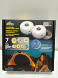2 x Cascade Rechargeable Retractable Camping Lights 7 Light Modes
