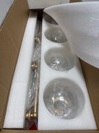 Uolfin Modern Globe Bedroom Wall Lights 30 in. 4-Light Dome Bathroom Wall Light Fixture with Clear Glass Shades