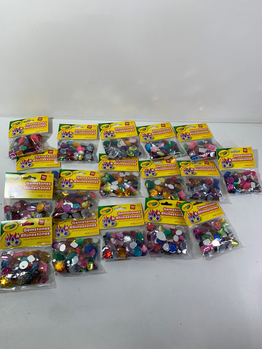 1700 Crayola Gemstones & Rhinestones Assorted Colors & Sizes 100 Pieces