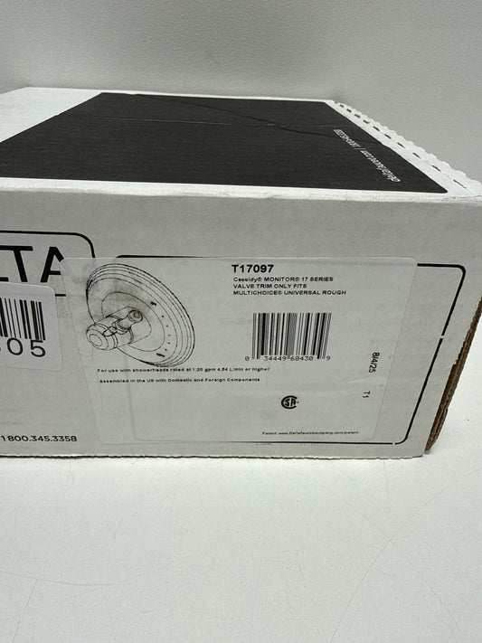 Delta Cassidy Monitor 17 Series Valve Only Trim in Chrome T17097