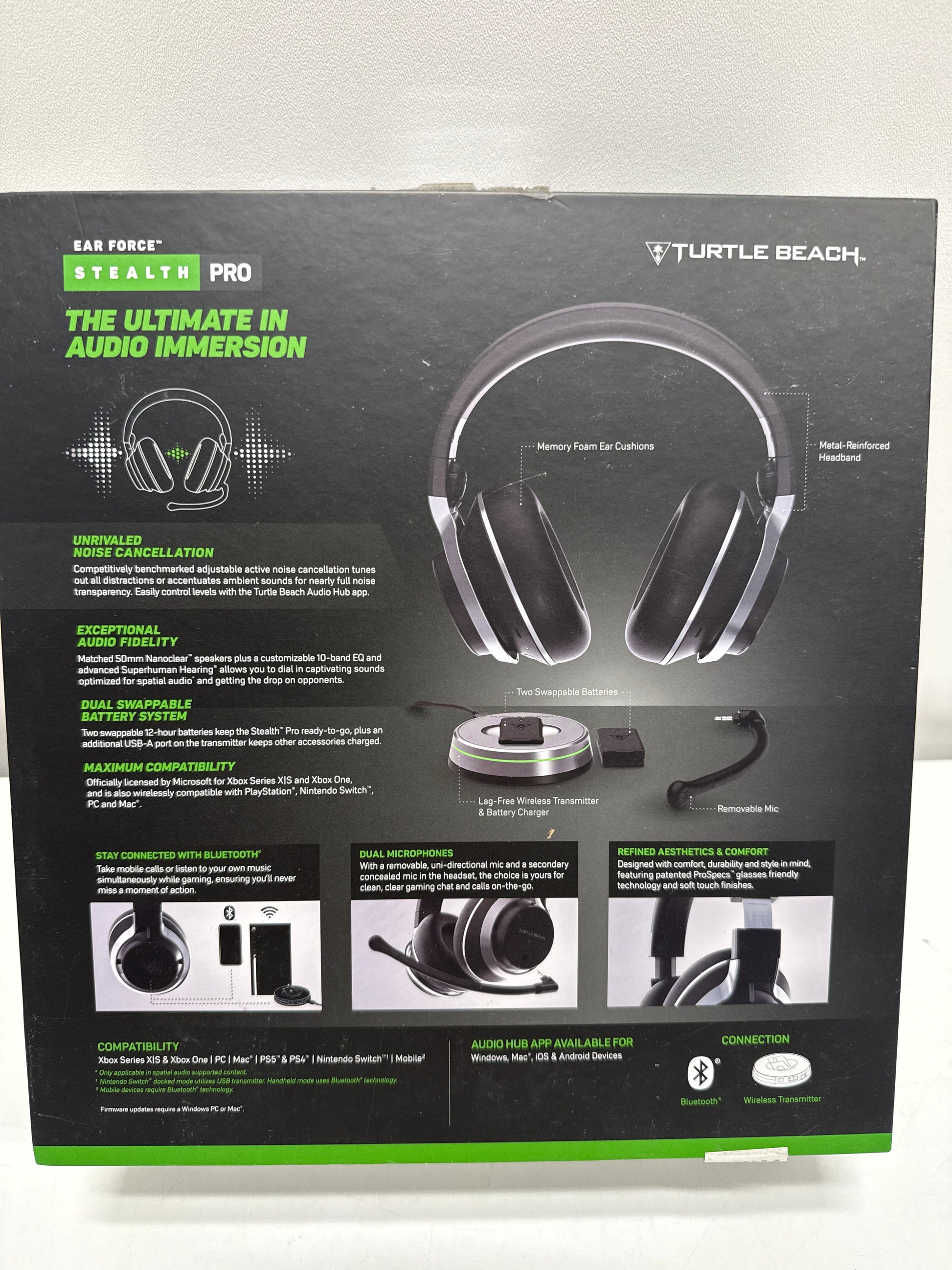 Used See Desc Turtle Beach - Stealth Pro Wireless Over-Ear Noise-Cancelling Gaming Headset for Xbox Series X|S Xbox